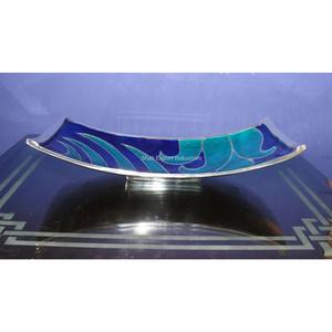 Gran diseño de mesa de Metal, bandeja decorativa para servir alimentos, bandeja para servir bebidas hechas a mano para el hogar y hoteles con Color esmaltado - Product Image 4