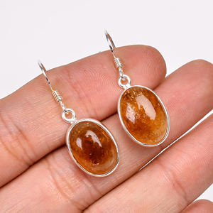 925 argent Sterling Style ethnique collier boucle d'oreille ensemble tourmaline jaune naturel pour les mariages de fiançailles anniversaires fêtes - Product Image 3