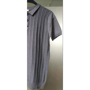 เสื้อสเวตเตอร์ผู้ชาย แขนยาว คอปก ผ้าถักผสมวิสโคส/ไนลอน เบอร์ 12  ลายเรียบ ไม่มีโลโก้ ผลิตในบังกลาเทศ - Product Image 2