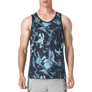 Débardeur de sublimation pour homme à prix abordable, extensible, sans couture, col rond, compression, impression par transfert - Product Image 4