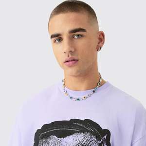 เสื้อยืดลายกราฟิกของผู้ชายเสื้อคอตตอนพิมพ์ลายมีสไตล์สำหรับชุดลำลองและแฟชั่นแนวสตรีท - Product Image 5