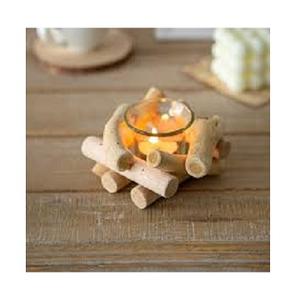 Bougeoirs pilier personnalisés commémoratifs à vendre Supports de bougies d'aromathérapie parfumés à décor d'anniversaire en bois - Product Image 2