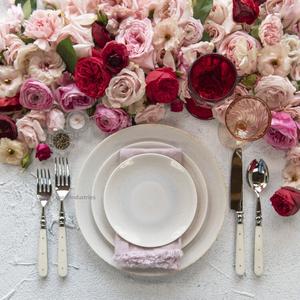 Ensemble de couverts en métal attrayant avec poignée en résine blanche plaqué argent pour la maison et le restaurant ensembles de couverts de vaisselle de table - Product Image 2