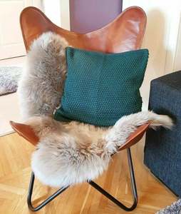 Leather <b>Chair</b> Tan Leather Butterfly <b>Chair</b> Easy to Assemble Furniture Living Room Butterfly <b>Chairs</b> Home Decor Furniture - Product Image 2