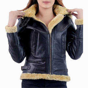แจ็กเก็ตหนังขนสัตว์สำหรับผู้หญิงแจ็กเก็ตหนังแท้สำหรับสตรีสินค้ามาใหม่ - Product Image 1