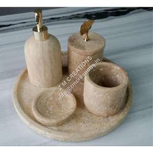 5 pièces de haute qualité moderne marbre salle de bain vanités ensemble écologique facile à nettoyer léger décor à la maison accessoires - Product Image 6