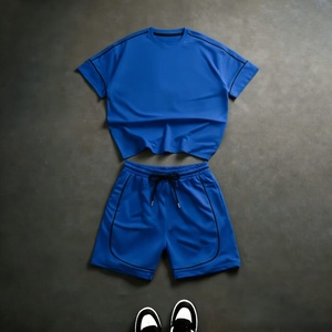 L ow Price Mens Summer Shirt and Short Set Tracksuit 100% Cotton T Shirt and Mesh Shorts Set Men Wear T Shirt With Shorts - Product Image 4