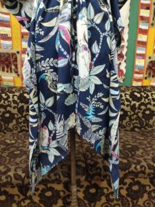 Robe safari unisexe confortable en pur coton imprimé à la main animal bleu désert robe de couverture décontractée naturelle hommes femmes grande taille - Product Image 4