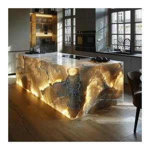 Meja Resin Batu Giok Buatan Terbaru untuk Meja Dapur atau Meja Hotel & Meja Rias - Product Image 1