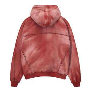 เสื้อมีฮู้ดแบบมีซิปสองชั้นมีซิปรูดซิปซิปทำจากผ้าเฟรนช์เทอร์รี่ออกแบบโลโก้ได้ตามที่ต้องการ - Product Image 2