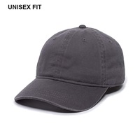 Casquette de baseball unisexe en coton gris foncé, style Dad Hat, avec sangle réglable, fabrication OEM, logo personnalisé
