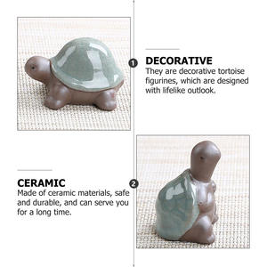 Accent tortue Sculpture objets décoratifs décor de bureau petite tortue ensemble Figurine personnalisée presse-papiers articles cadeaux faits à la main - Product Image 2