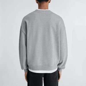 Sweat-shirt décontracté en molleton 100% coton de qualité supérieure personnalisable |   Sweat à capuche pour homme, col rond, streetwear d'hiver - Product Image 2