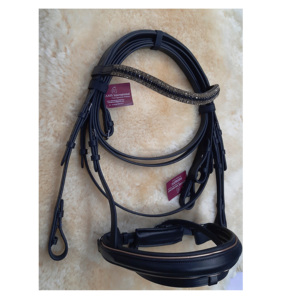 Brida de caballo de cuero Premium de alta calidad, banda decorativa para la frente y la nariz - Product Image 3