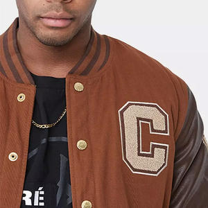 Vestes en laine avec logo personnalisé de qualité supérieure patchs brodés Vestes Letterman de baseball pour hommes Blouson bombardier de baseball pour hommes - Product Image 6