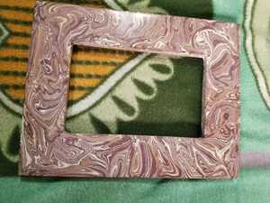 Cadre photo élégant en forme de marbre, design bicolore pour présenter les souvenirs de Noël, directement de l'usine - Product Image 2