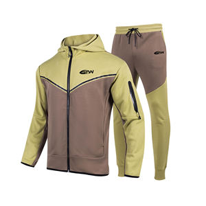 Survêtement d'équipe personnalisé Combinaison de sport deux pièces unisexe Sweat-shirt et pantalon en polyester pour l'entraînement sportif Jogging décontracté - Product Image 1