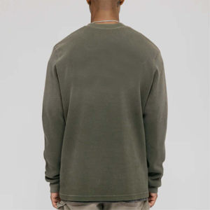 <b>Mens</b> Cozy <b>Fleece</b> Crewneck <b>Grey</b> Sweatshirt - Soft, Warm, and Comfortable, Perfect for Everyday Wear, Sports, and Outdoor Work - Product Image 4