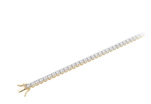Pulsera Bold Princess Cut Rubover con diamante cultivado en laboratorio de 2.00 ct F-G VS en platino para ocasiones especiales y fiestas. - Product Image 3