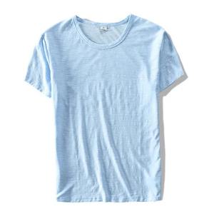 Nuevo 100% algodón hombres mujeres Regular Fit manga corta Color sólido suave camisetas logotipo personalizado estampado 200g tela para - Product Image 1