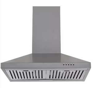 British Style Commercial Gas <b>Range</b> Kitchen Exhaust <b>Hood</b> Wall Mounted Stainless Steel System - Product Image 1