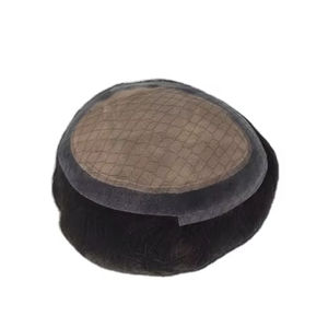 Perruque toupet en cheveux humains 100% soie Pro Remy Virgin Raw Taz Indian Hair - Product Image 1