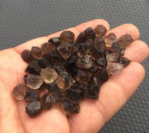 50 pièces belles pierres précieuses en cristal de quartz fumé brun lâche 8-10 MM collection de taille brute naturelle à partir de 50 pierres précieuses en vrac - Product Image 1