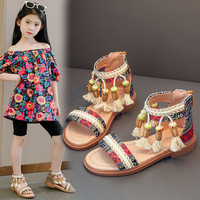 2025 Sandales d'Été Tendance pour Filles, Chaussures Enfants de Styles Chinois