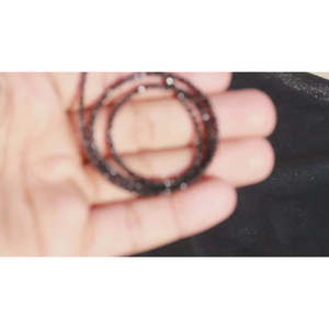 Black Diamond Faceted Rondelle <b>Beads</b> 2-3mm Sparkling Fine Beaded <b>Necklaces</b> - Product Image 5