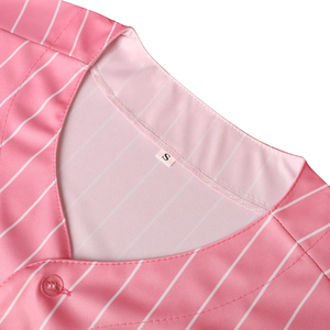 Camiseta de béisbol con cuello en V sólido sublimado personalizado, camisetas con logotipo de equipo personalizado, número de ropa de béisbol y softbol, camisetas - Product Image 4