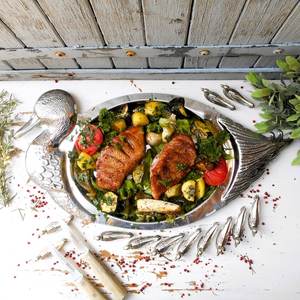 Factory Wood Modern Serving Tray with Duck Design Engraved <b>Slate</b> for Home Hotel Food Serving Multiple Sizes - Product Image 4