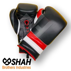 Vente chaude 16oz Qualité Professionnelle Boxe & Sanda Gants En Cuir De Haute Qualité Coloré Sport Conception En Gros Formation MMA - Product Image 3