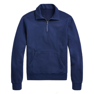 Nouvelle mode hommes sweats automne surdimensionné coton décontracté couleur unie quart fermeture éclair hommes sweats à capuche sweats - Product Image 1