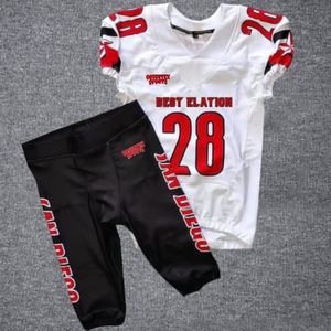 Conception personnalisée OEM Uniformes de football américain pour jeunes Vêtements d'entraînement respirants à manches courtes Ensembles d'uniformes de football américain - Product Image 5