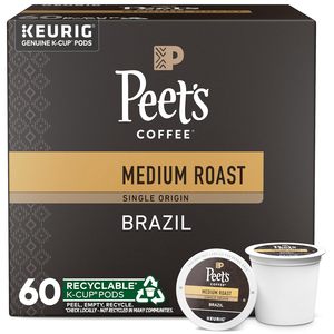 Peet's Coffee, Medium Roast Keurig K-Cup Pods, 100% Arabica Coffee - Single Origin Brazil 60 Count - Product Image 5