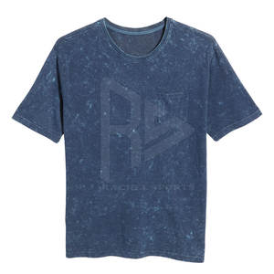 Camisetas de Hombre con Lavado Ácido, Nuevo Diseño, Alta Calidad, Algodón/Fibra de Bambú, Color Sólido, Transpirables, Manga Corta - Product Image 6