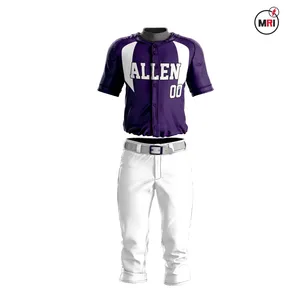 Jersey de béisbol de secado rápido con pantalones último estilo personalizado uniforme de béisbol fabricado de alta calidad OEM personalizado