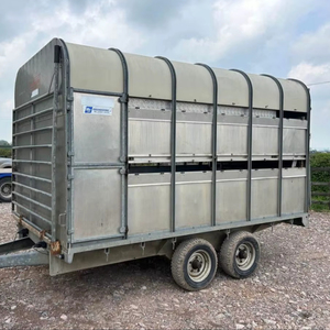 จัดส่งฟรีชั้น3500กก. ชั้นรถพ่วงปศุสัตว์ชั้นกั้นรวมสามารถถอดได้12ft 6FT สำหรับการขนส่งสัตว์ที่ปลอดภัย - Product Image 1