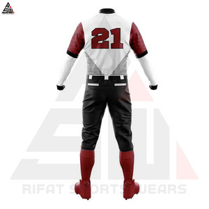Ensembles d'uniformes de baseball personnalisés imprimés par transfert thermique 100% polyester à séchage rapide respirant col rond logo avant unisexe services OEM - Product Image 3