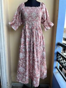 เดรสผ้าคอตตอนสไตล์อินเดียปักลายสไตล์อินเดียเดรสผ้าฝ้าย100% ปกสี่เหลี่ยมสไตล์อินเดีย - Product Image 5