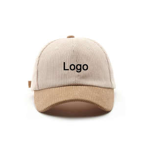 Classique velours côtelé 6 panneaux casquette de baseball réglable unisexe papa chapeau personnalisé broderie conception élégant doux couvre-chef pour les entreprises - Product Image 6