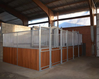 3x3m Seepoem High Quality Indoor Equestrian Horse Stall Exquisite Plywood Metal Horse Stable Shelter with Rotating Horse Feeder