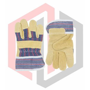 Gants de travail en cuir, paume complète, anti-chaleur, résistants à la déchirure, respirants, sans silicone, sans poudre, personnalisables, 26 cm - Product Image 4