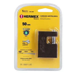 HERMEX BASIC 50mm Anti-leva ferro lucchetto scatola 3 unità - Product Image 3