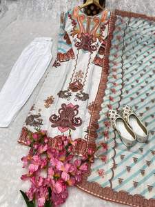 Designs indiens traditionnels modernes Costume imprimé unique Salwar Kameez pour les fêtes, les mariages et les festivals disponibles au prix de gros - Product Image 6