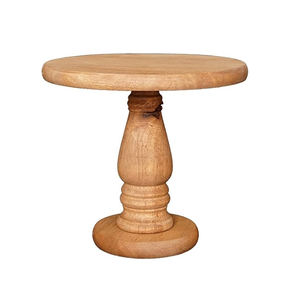 Support de gâteau en bois rond de haute qualité avec socle en métal présentoir de piédestal de Dessert de luxe pour gâteaux de pâtisserie de Cupcakes - Product Image 4