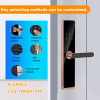 Cerradura Inteligente con Huella Dactilar TT Lock, la Más Vendida, con Manija para Puertas Interiores de Hotel, Cerraduras Inteligentes para Puertas de Madera