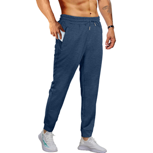 High Quality Trendy Men's <b>Slim</b> Fit Fleece <b>Jogger</b> Pants Casual Elastic Waist Mid Closure Custom Colors for Winter - Product Image 1