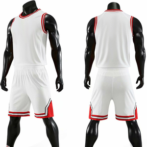 Ensemble de maillots de basket-ball de haute qualité pour hommes Kit d'uniformes de sport respirants Shorts sublimés personnalisés Vente en gros directe Adultes - Product Image 2