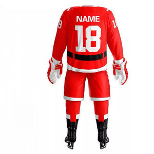 Tenues de hockey sur glace professionnelles de haute qualité 100% polyester écologiques respirantes personnalisables impression numérique séchage rapide - Product Image 3